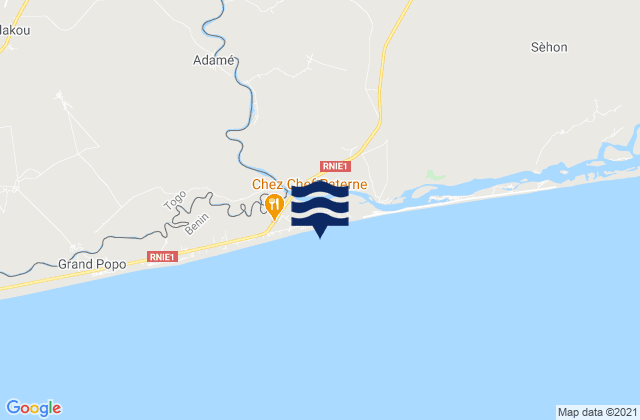 Mapa de mareas Grand-Popo, Benin