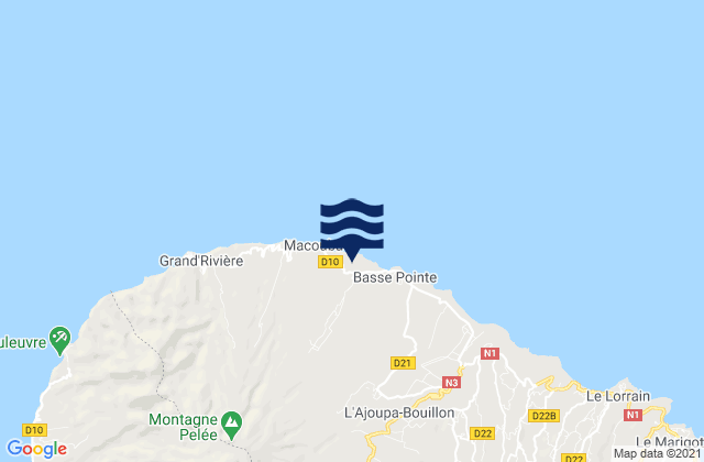 Mapa de mareas Grand Riviere, Martinique