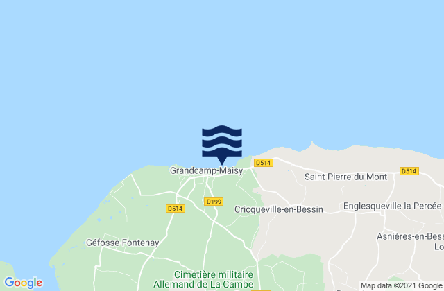 Mapa de mareas Grandcamp-Maisy, France