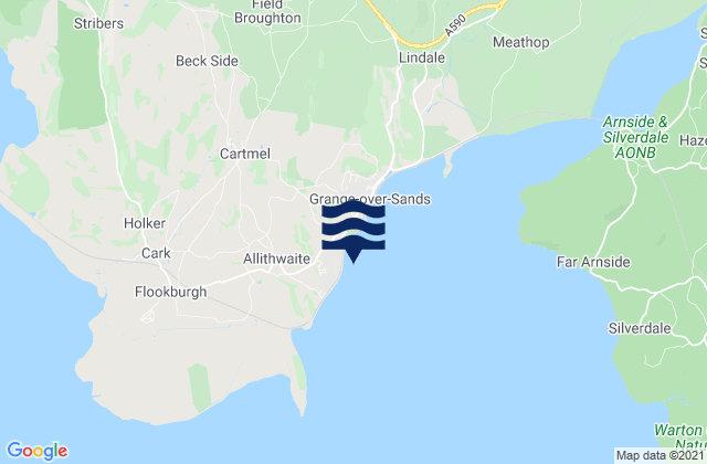Mapa de mareas Grange-over-Sands, United Kingdom