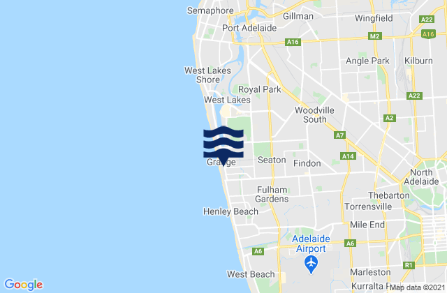 Mapa de mareas Grange, Australia
