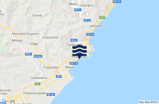 Mapa de mareas Graniti, Italy