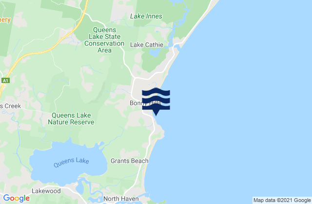 Mapa de mareas Grants Beach, Australia