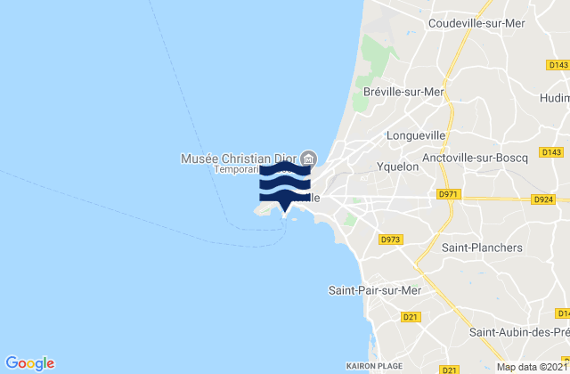 Mapa de mareas Granville Port, France
