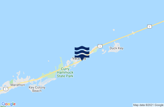 Mapa de mareas Grassy Key South Side Hawk Channel, United States