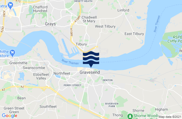 Mapa de mareas Gravesend, United Kingdom