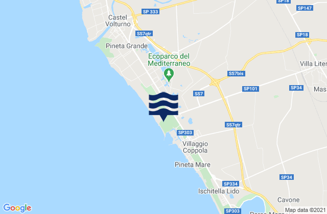 Mapa de mareas Grazzanise, Italy