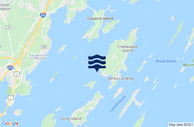 Mapa de mareas Great Chebeague Island, United States