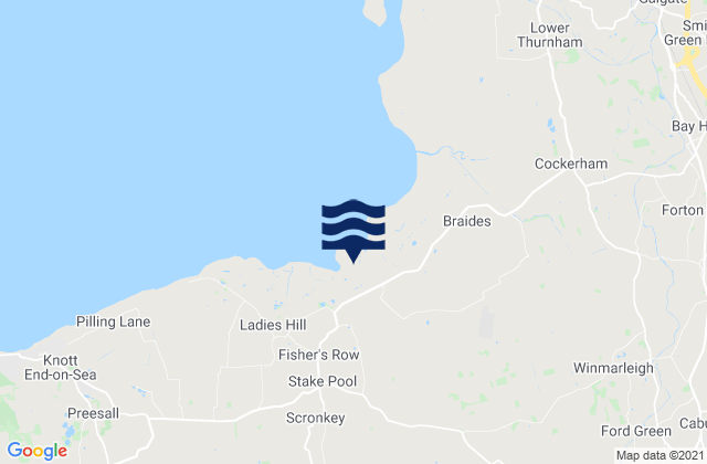 Mapa de mareas Great Eccleston, United Kingdom