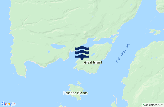 Mapa de mareas Great Island, New Zealand
