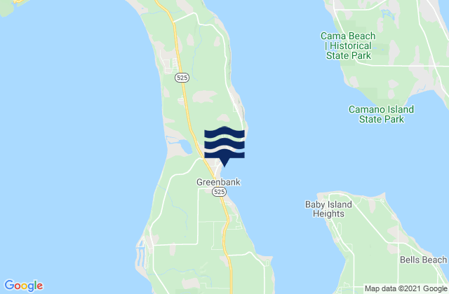 Mapa de mareas Greenbank Whidbey Island, United States