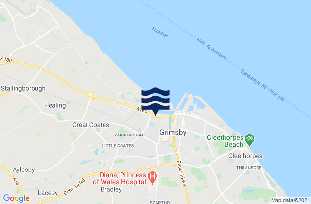 Mapa de mareas Grimbsy, United Kingdom