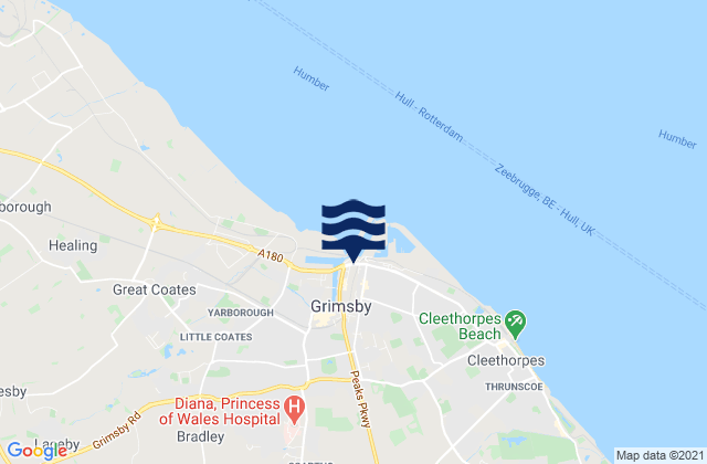 Mapa de mareas Grimsby, United Kingdom