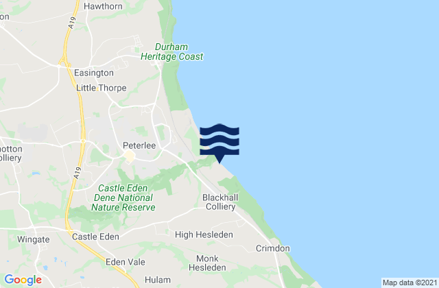 Mapa de mareas Grindon, United Kingdom