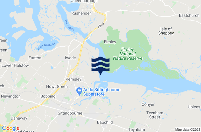 Mapa de mareas Grovehurst Jetty, United Kingdom