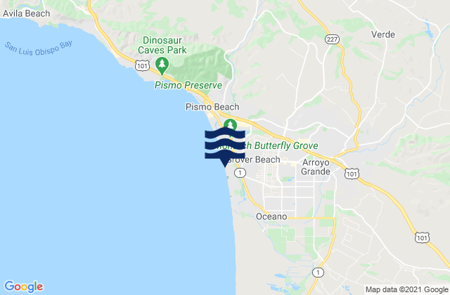 Mapa de mareas Grover Beach, United States