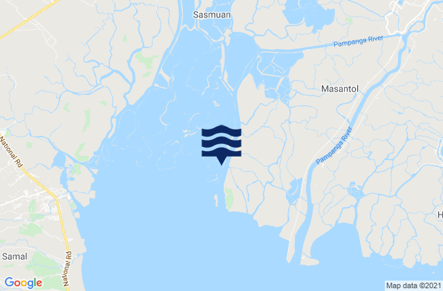 Mapa de mareas Guagua, Philippines