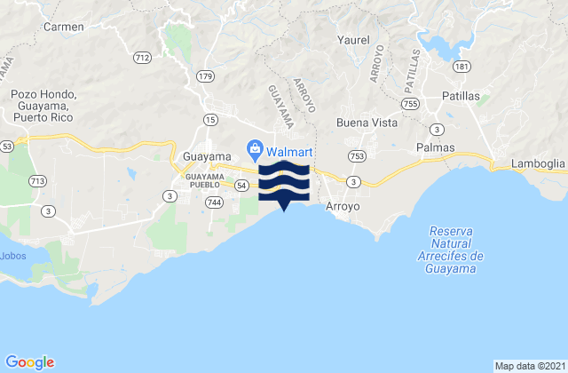 Mapa de mareas Guamaní Barrio, Puerto Rico