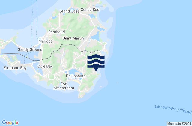 Mapa de mareas Guana Bay, U.S. Virgin Islands