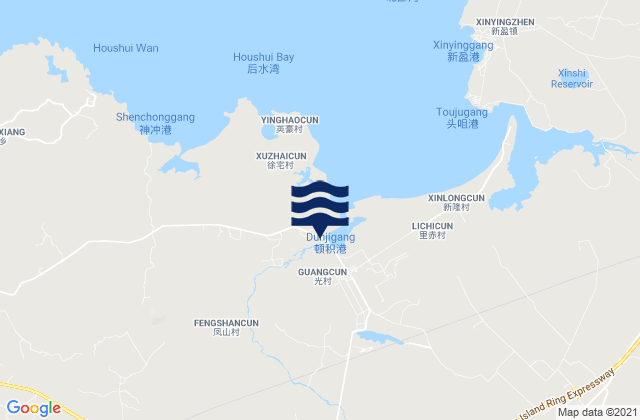 Mapa de mareas Guangcun, China