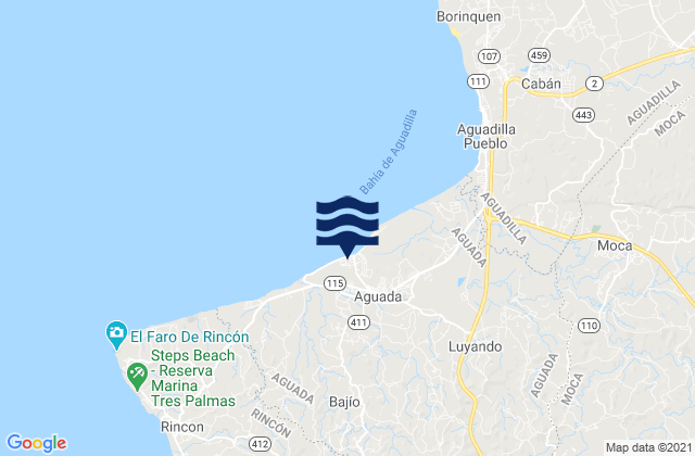 Mapa de mareas Guaniquilla Barrio, Puerto Rico