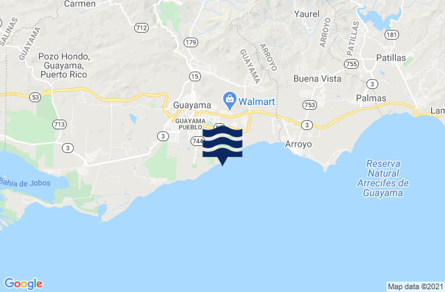 Mapa de mareas Guayama Barrio-Pueblo, Puerto Rico