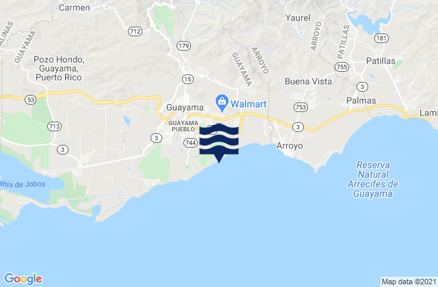 Mapa de mareas Guayama, Puerto Rico