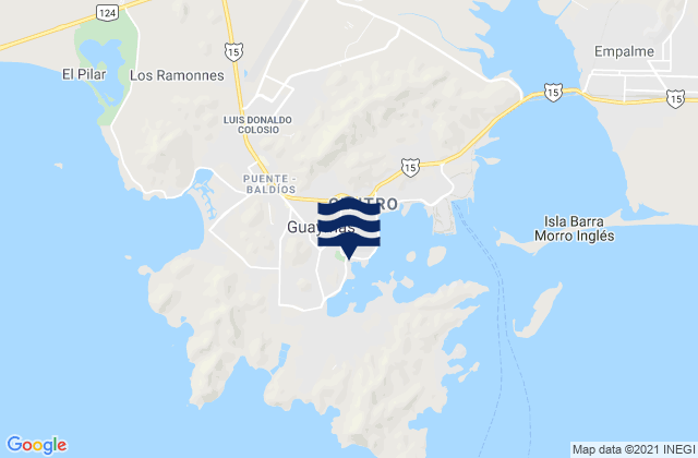 Mapa de mareas Guayamas, Mexico