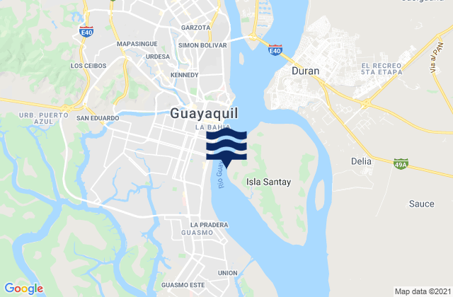 Mapa de mareas Guayaquil, Ecuador