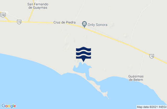 Mapa de mareas Guaymas, Mexico