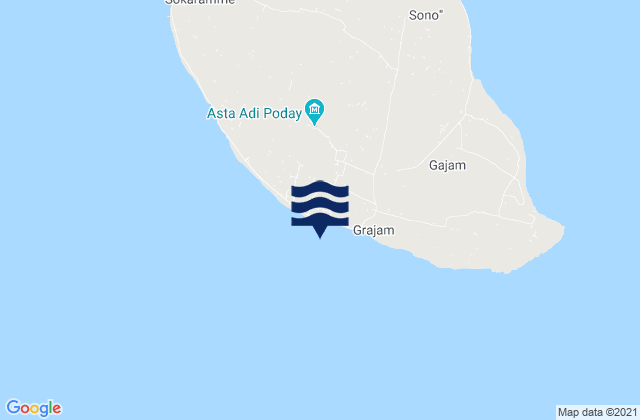 Mapa de mareas Guder Lao, Indonesia