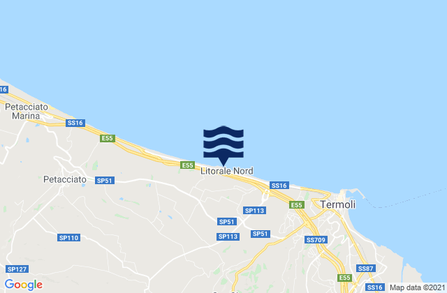 Mapa de mareas Guglionesi, Italy