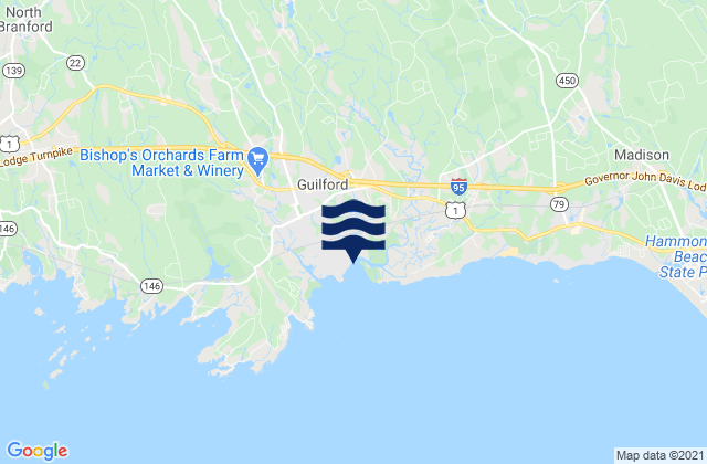 Mapa de mareas Guilford Harbor, United States