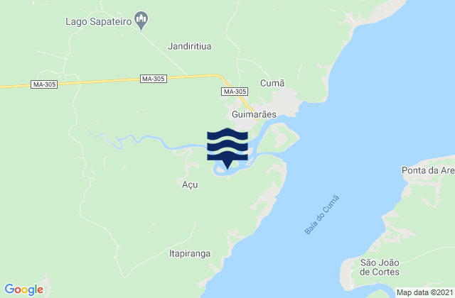 Mapa de mareas Guimarães, Brazil