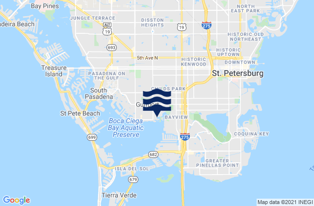 Mapa de mareas Gulfport, United States