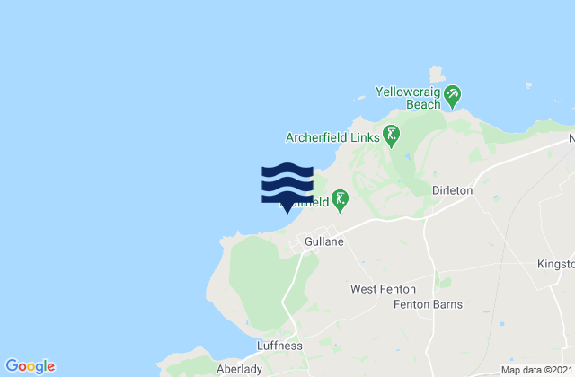 Mapa de mareas Gullane Beach, United Kingdom