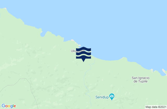 Mapa de mareas Guna Yala, Panama