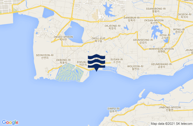 Mapa de mareas Gunsan-si, South Korea