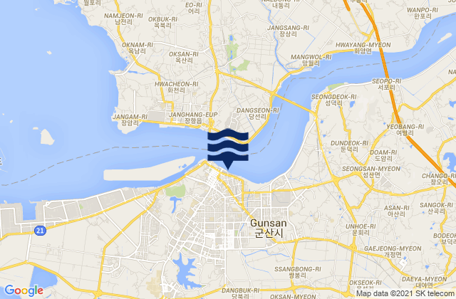 Mapa de mareas Gunsan, South Korea