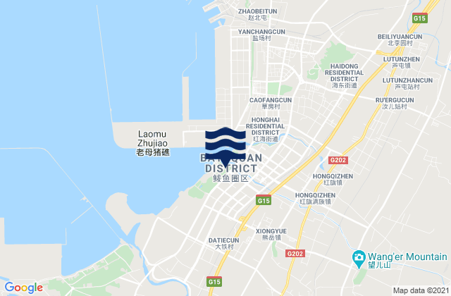 Mapa de mareas Guoyuan, China