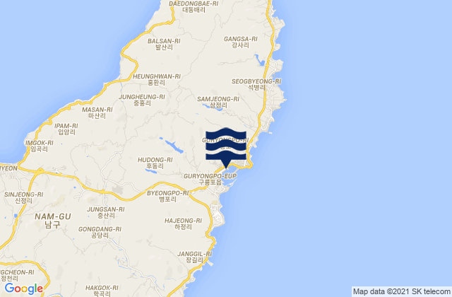 Mapa de mareas Guryongpo, South Korea