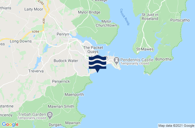 Mapa de mareas Gylly Beach, United Kingdom