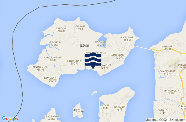 Mapa de mareas Gyodong, South Korea