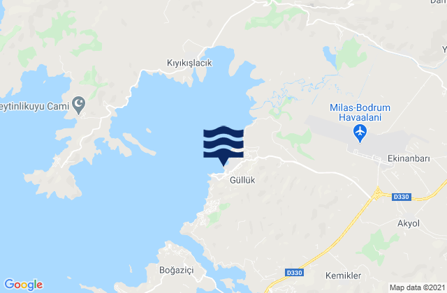Mapa de mareas Güllük, Turkey