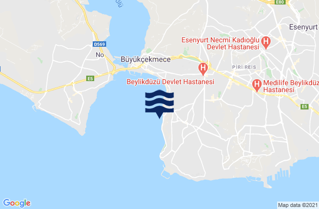 Mapa de mareas Gürpınar, Turkey
