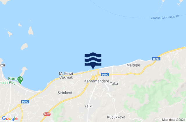 Mapa de mareas Güzelbahçe, Turkey