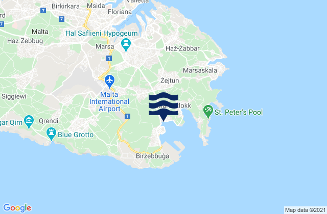 Mapa de mareas Għaxaq, Malta