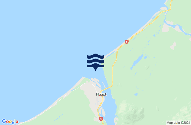 Mapa de mareas Haast River Entrance, New Zealand