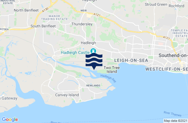 Mapa de mareas Hadleigh, United Kingdom