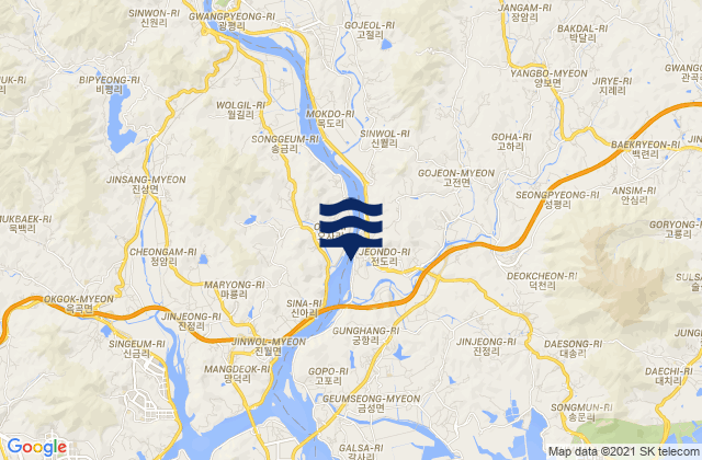 Mapa de mareas Hadong-gun, South Korea